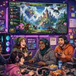 Gamers playing together on the PlayMyWorld Online multiplayer gaming platform