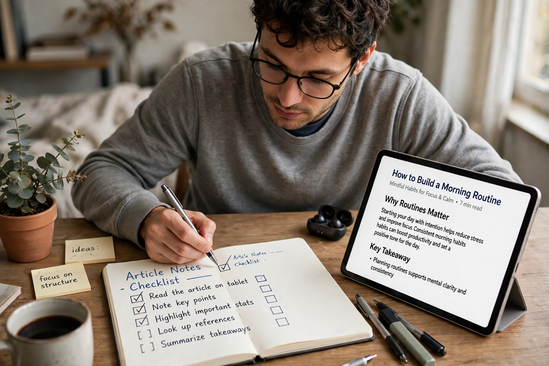 Using a checklist to evaluate whether an online magazine article is trustworthy
